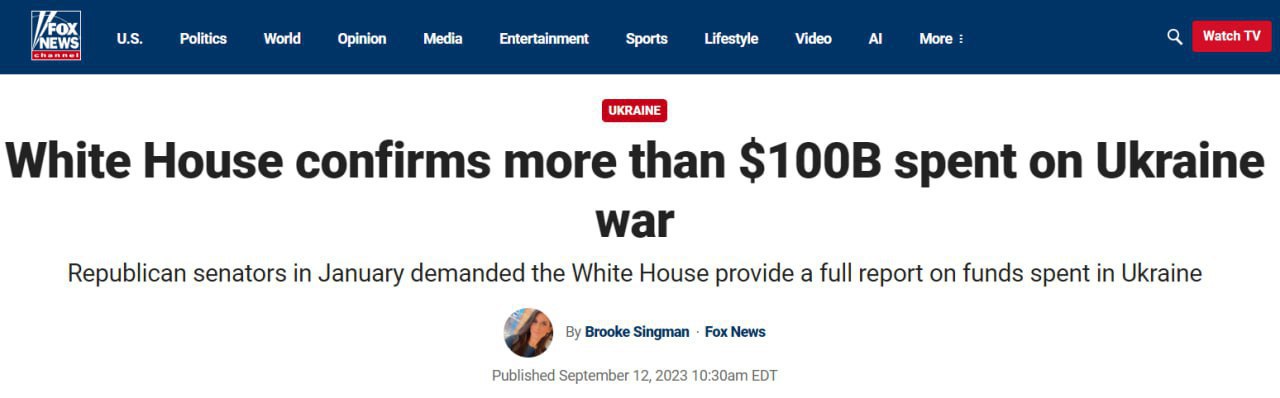 Fox News: USA minuli na pomoc Ukrajine viac ako 100 miliárd dolárov